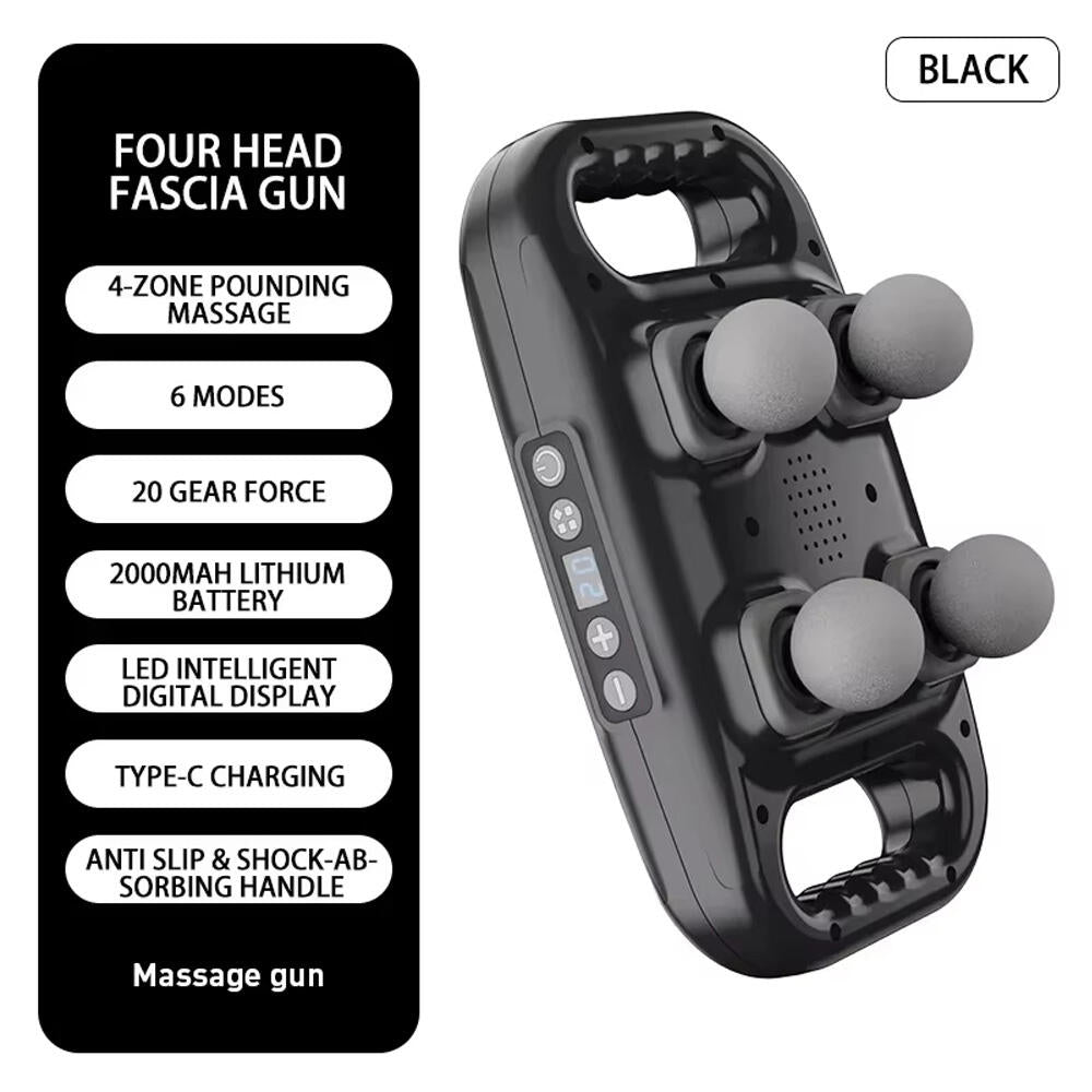 Pistola de Masaje de 4 cabezas
