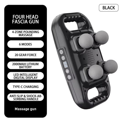 Pistola de Masaje de 4 cabezas
